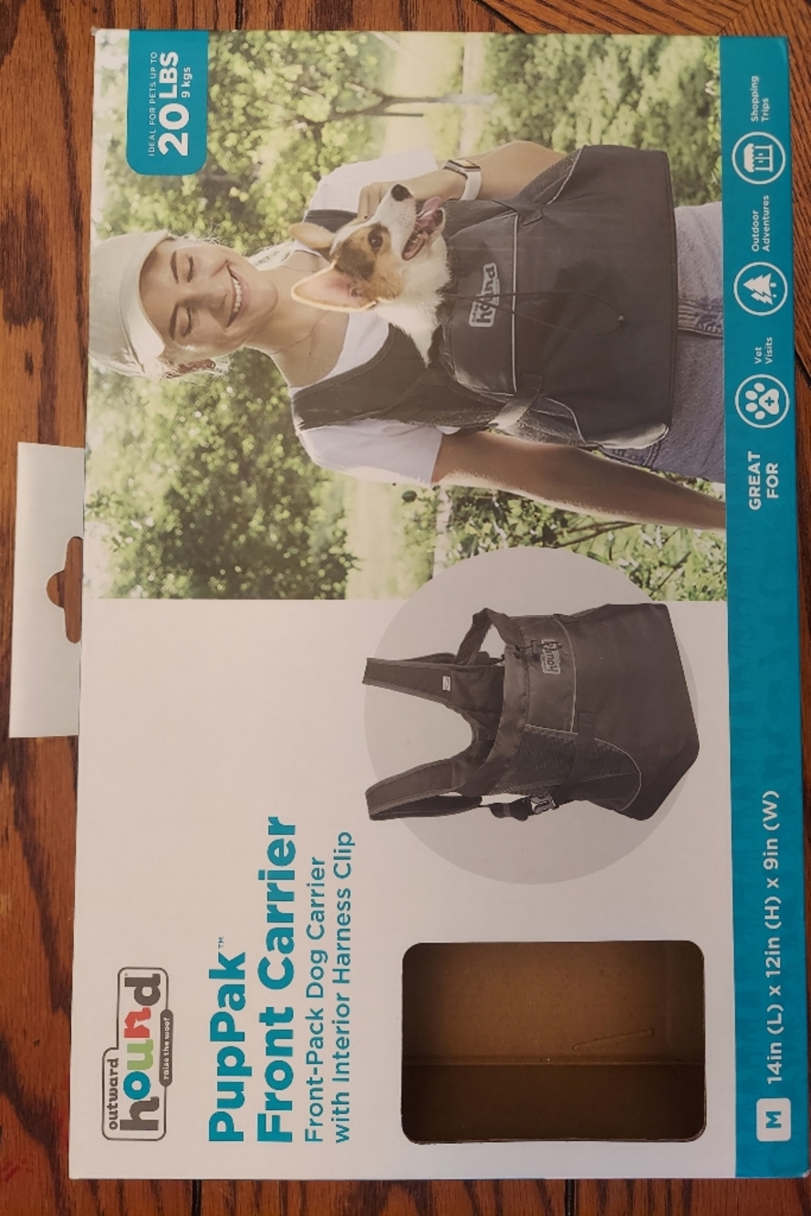Outward Hound Puppak Front Dog Carrier in Black